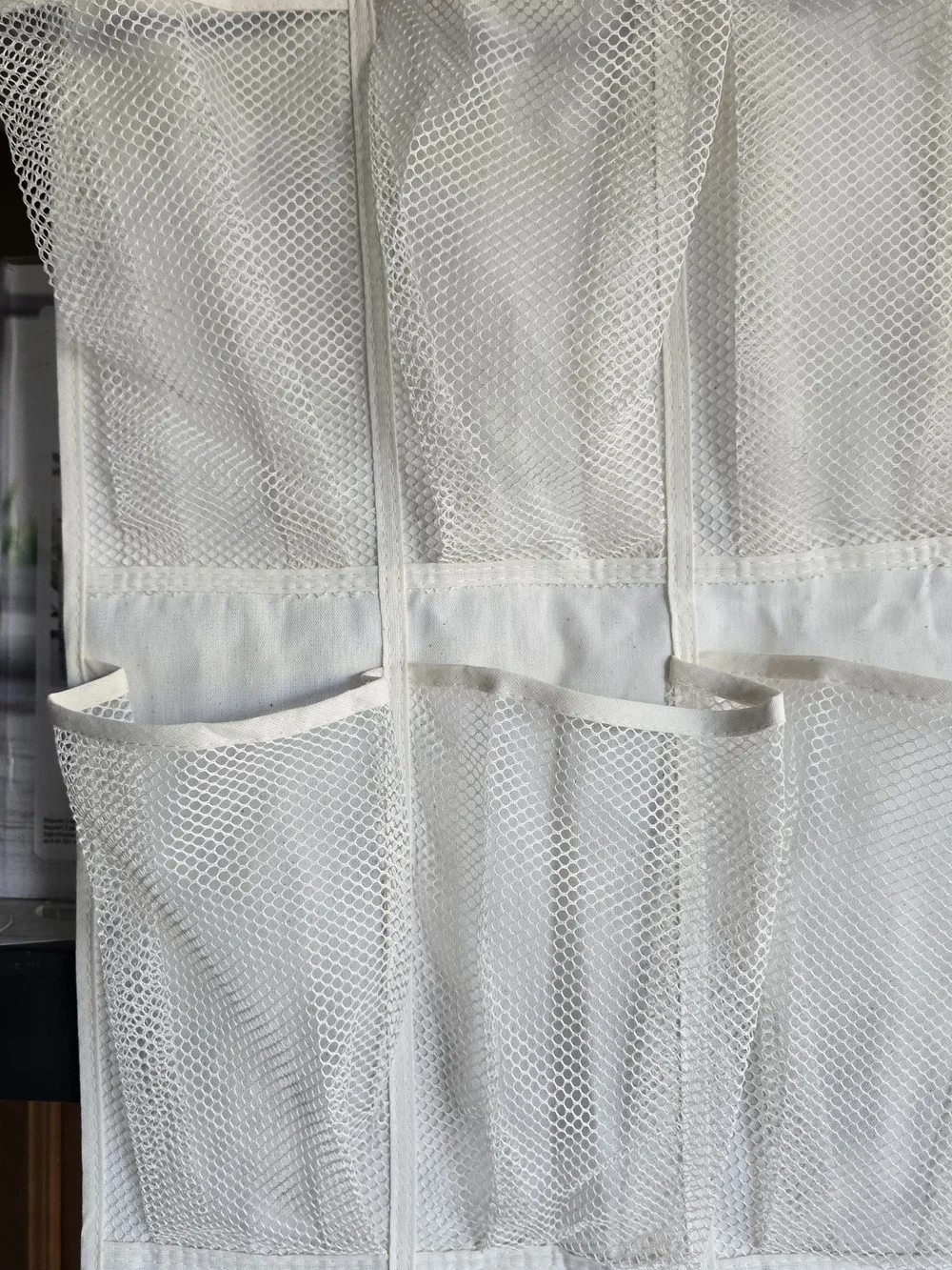 Over-the-Door 12-Pocket Mesh Organizer - Cream